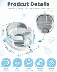 ONTHEWEI ergonomic bath seat shows wrap-around armrests for comfortable sitting.