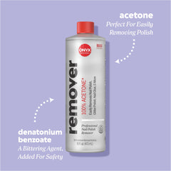 Onyx Professional remover bottle with cotton for fast polish removal