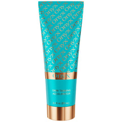Onyx Strongest Dark Tanning Accelerator Lotion bottle for easy, mess-free application.
