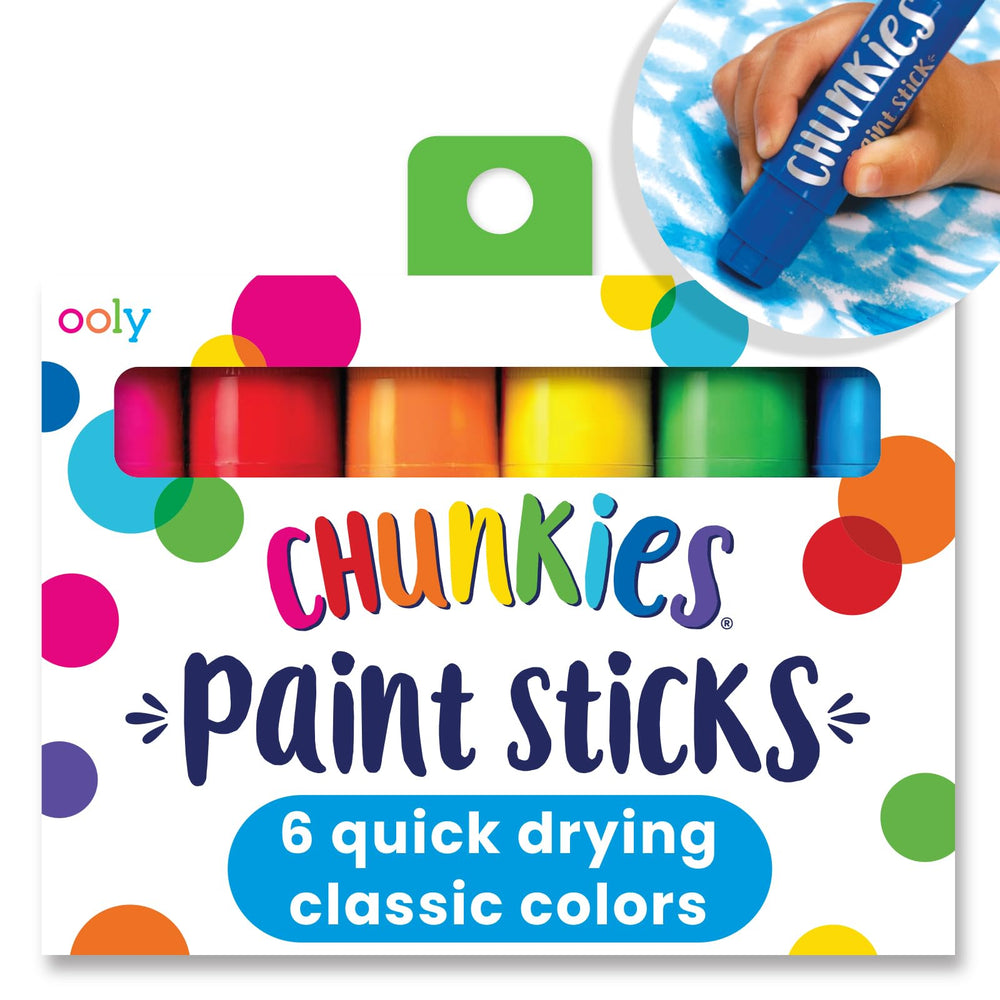 OOLY Chunkies paint sticks front view for mess-free kids art projects