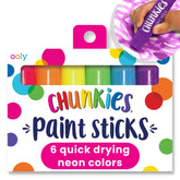 Ooly Chunkies neon paint sticks 6-pack for vibrant, mess-free art.