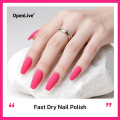 OpenLive Rose Pink swatches displaying glossy, long-lasting finish.