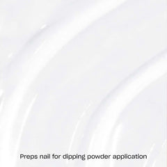 Closeup shows resin base coat enhancing nail surface adhesion