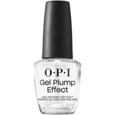 OPI Gel Plump Effect Top Coat bottle closeup showing gel-like volume