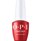 OPI GelColor Big Apple Red bottle front with vibrant red crème and high-gloss finish.