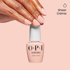 OPI GelColor Bubble Bath brush applying smooth, even coverage