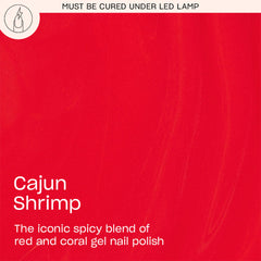 OPI GelColor Cajun Shrimp brush stroke on nail demonstrating smooth, even coverage