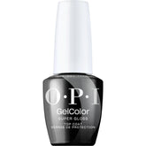 OPI GelColor Super Gloss Top Coat bottle delivering high shine finish.