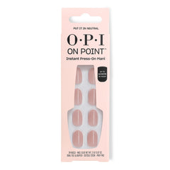 OPI On Point Put It In Neutral nail set with 24 tips for a seamless fit.