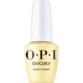 OPI Sunny Bunny bottle front shows creamy yellow gel for spring nails.