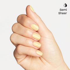 OPI Sunny Bunny wet look highlights the gel's glossy finish.