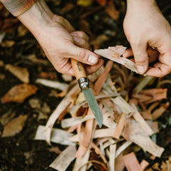Opinel No. 08 INOX open blade ready for use