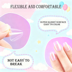 OPkssnails base coated tips ready to apply with gel or glue