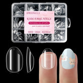 OPkssnails extra short almond kid nail tips for easy DIY nail art