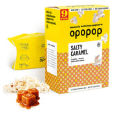 Opopop salty caramel popcorn bags ready for quick movie night snacking.