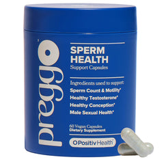 O Positiv Preggo capsules bottle front view supports daily reproductive health.