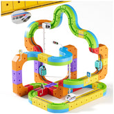 Oppvoci upgrade electric train set with 3D infinity track for creative layouts