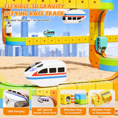Oppvoci USB-charged train for long play sessions without batteries