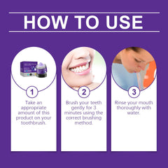 Oprtuisi Daily brushing with mineral powder promotes clean teeth and gums.