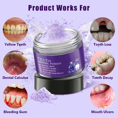 Oprtuisi Tooth Mineral Powder texture closeup shows fine grains for remineralization.