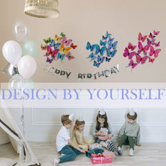 Opseam magnetic butterfly wall decor blue on metal surface for quick setup.