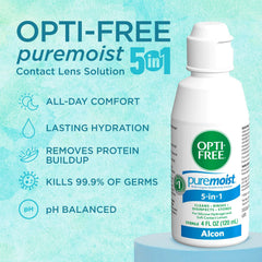 Opti-Free Puremoist lens case ready for cleaning and storage