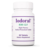Optimox Iodoral 12.5 mg bottle shows high potency iodine for daily thyroid support.