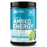 Optimum Nutrition Amino Energy blueberry mojito powder for a refreshing pre-workout lift