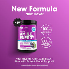 Optimum Nutrition Amino Energy drink poured into glass for hydration