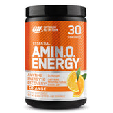 Optimum Nutrition Amino Energy orange tub front view highlights energy boost