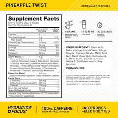 Optimum Nutrition Amino Energy Pineapple Twist powder with scoop ready for pre-workout energy