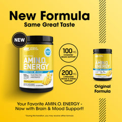 Optimum Nutrition Amino Energy Pineapple Twist shaker ready for mixed drink