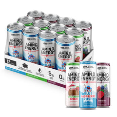 Optimum Nutrition Amino Energy can-berry offers a refreshing energy boost for hydration on the go.