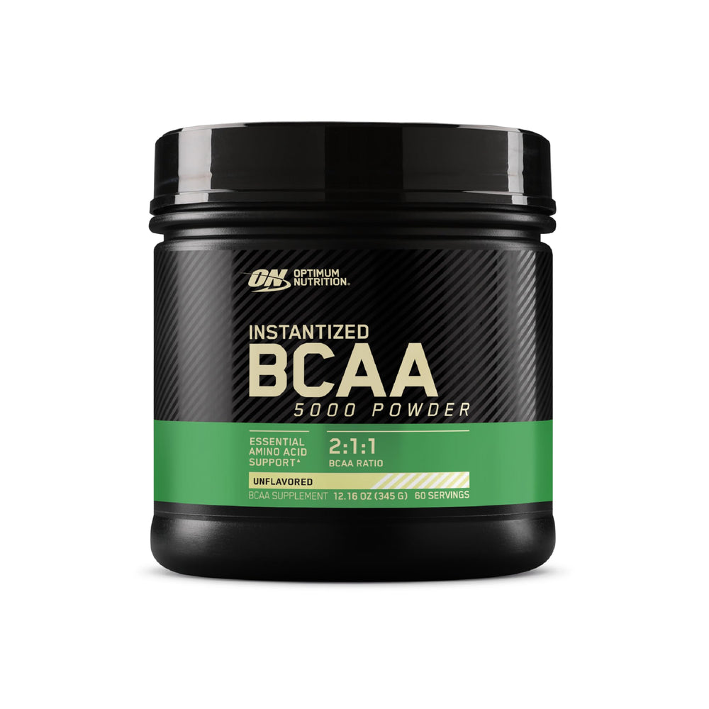 Optimum Nutrition BCAA 5000 unflavored bottle pour for post-workout hydration
