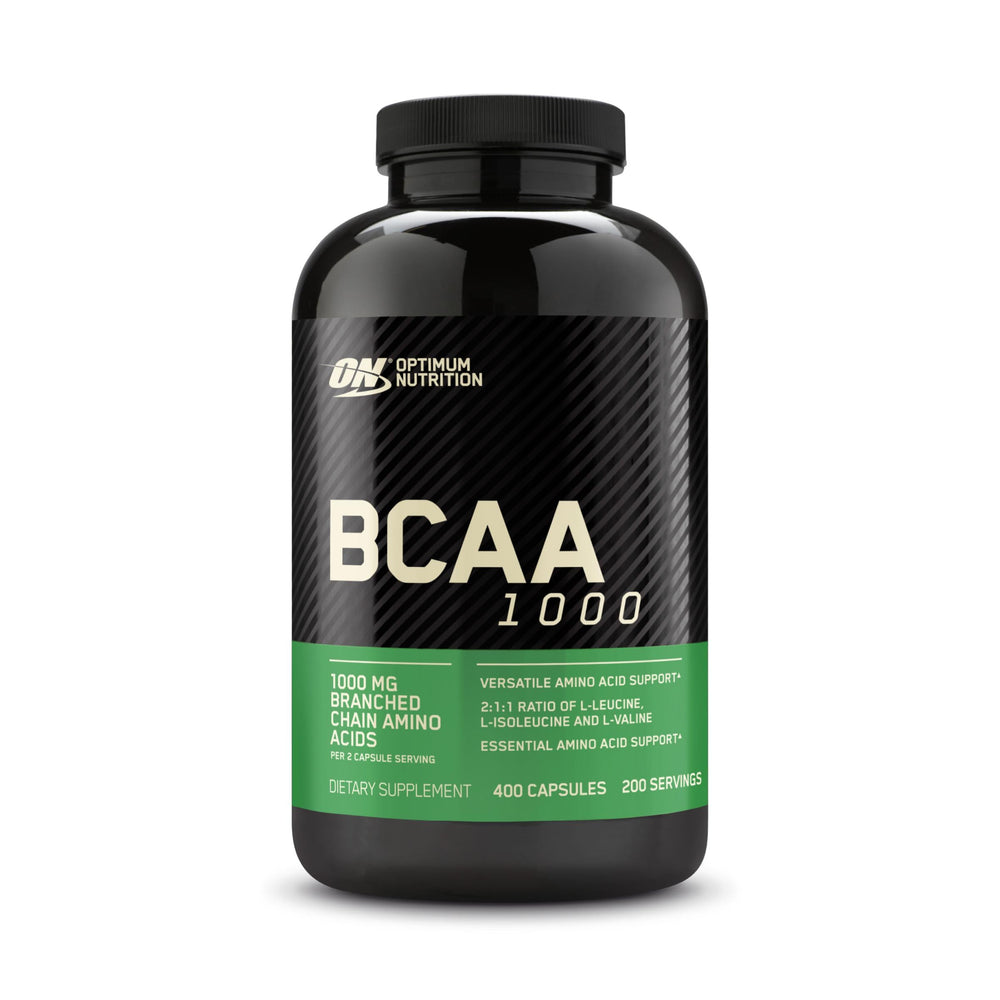 Optimum Nutrition BCAA capsules bottle front view for daily post-workout support
