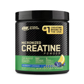 Optimum Nutrition creatine micronized blueberry lemonade bottle ready for a quick pre-workout mix.