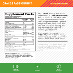 Optimum Nutrition Creatine Monohydrate Plus scoop measures a 5 g serving for workouts.