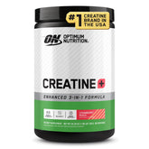 Optimum Nutrition Creatine Monohydrate Plus bottle in strawberry peach flavor ready for daily shake