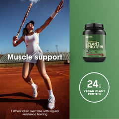 Optimum Nutrition Gold Standard Plant Protein vegan gluten-free label on packaging
