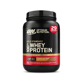 Optimum Nutrition Gold Standard Whey Caramel Macchiato tub front for post-workout recovery