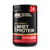 Optimum Nutrition Gold Standard Whey label closeup highlighting 24g protein per scoop