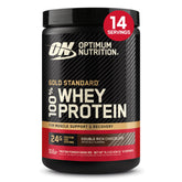 Optimum Nutrition Gold Standard Whey tub front view highlighting 24 g protein per scoop.