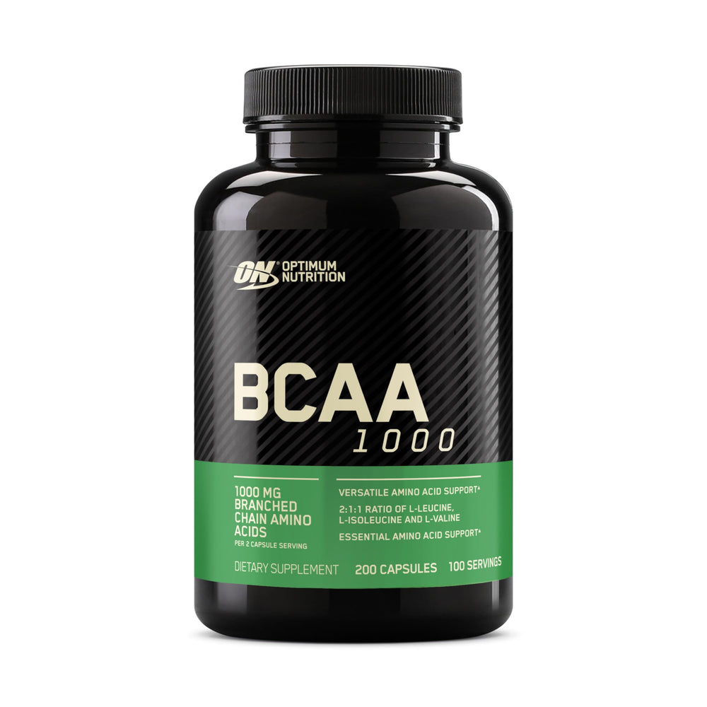 Optimum Nutrition Instantized BCAA bottle front for easy daily use.