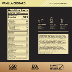 Optimum Nutrition Pro Gainer Vanilla Custard shake being prepared after training
