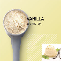 Optimum Nutrition Serious Mass scoop beside powder emphasizes serving size