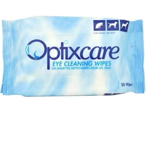 OptixCare Eye Cleaning Wipes 50ct pack for gentle debris removal around the eyes.