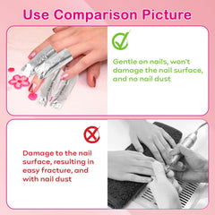 Opvixi wraps compatible with gel, acrylic, and dip powder removals