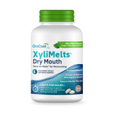 Oracoat XyliMelts disc on teeth providing long lasting moisture