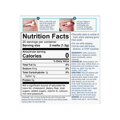 Slowly dissolving XyliMelts discs dissolving on gums for comfortable dry mouth care.