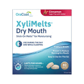 Oracoat XyliMelts disc on teeth provides moisture and saliva support.